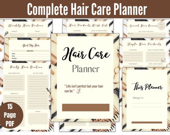 Hair Care Planner for Healthy Hair, Curly Hair Planner, Natural Hair Planner - NEW Hair Planner and Journal