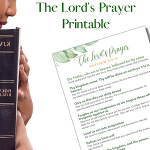 The Lord&#39;s Prayer PDF, Prayer Journal Printable for Christian Faith Journal, Christian Faith Planner Inserts, Gratitude Faith Journal