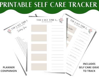 Self Care Habit Tracker, Health, Beauty and Appointment Tracker, Planner Insert