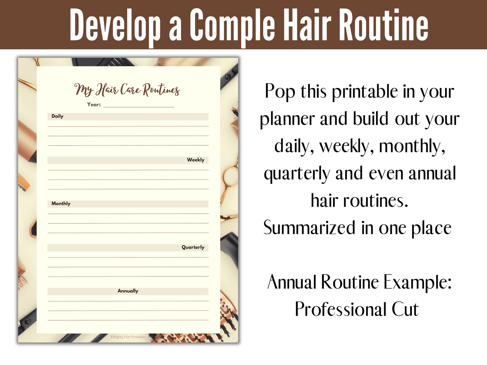 Hair Care Planner for Healthy Hair, Curly Hair Planner, Natural Hair ...
