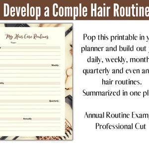 Hair Care Planner for Healthy Hair, Curly Hair Planner, Natural Hair ...