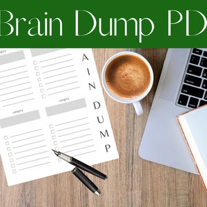 Brain Dump Worksheet, Productivity Planner Insert, Printable Brain Dump ...