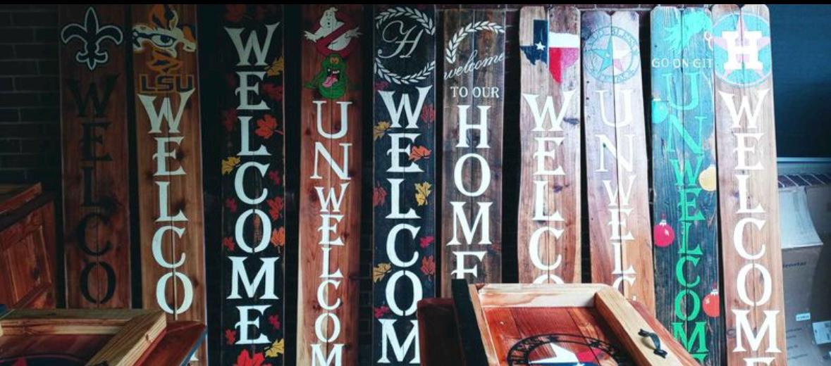 Front Porch Welcome Sign - Custom Designs - Welcome Sign - Sports Porch ...