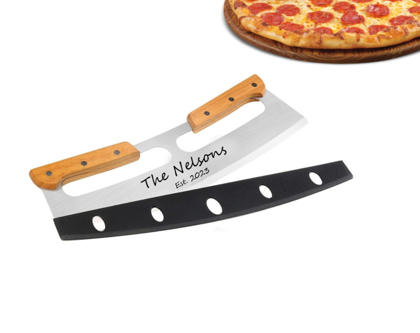 Custom Name Personalized Pizza Rocker Cutter Tool Blade Custom Cooking ...