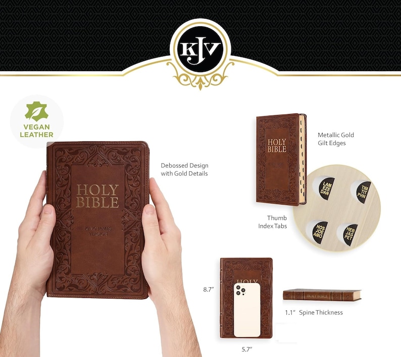 Personalized Name KJV HOLY BIBLE Custom Engraved Church Christian Gifts ...