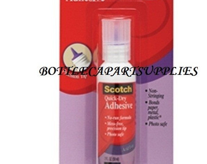 SCOTCH QUICK DRY ADHESIVE GLUE 3M GREAT FOR BOTTLE CAPS .WORKS FOR