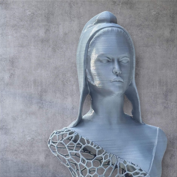 Voronoi Marianne Bust | 3D Printed Modern Sculpture | Symbol of Freedom & Revolution