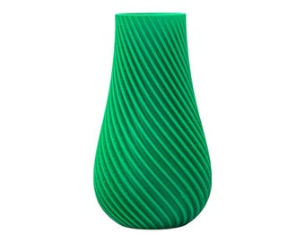 Jarrón espiral moderno / Decoración ecológica impresa en 3D, 15 cm