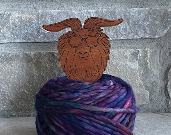 Yarn Cake Topper: Cashmere Goat Yarn Cake Topper + Needle Gauge + 2" Ruler