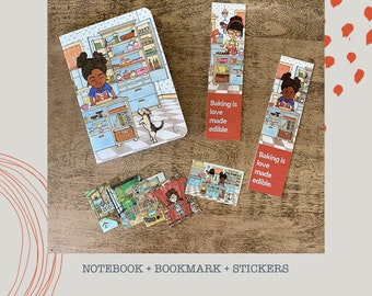 Notebook | Bookmark | Stickers Set: Baking