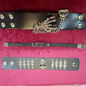 3-piece Gothic bracelet set