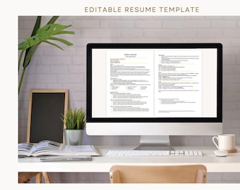 ATS-vänligt CV-mallpaket - Personligt brev och skrivguide (PDF och DOCX)