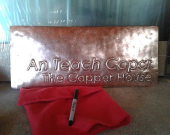 Copper House Address Sign