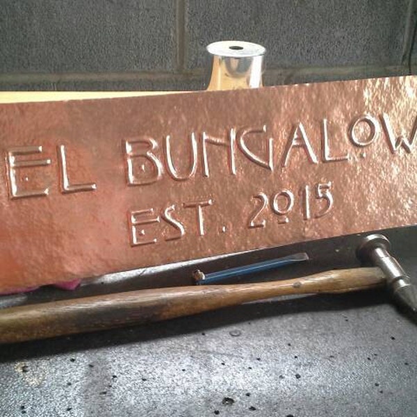 Copper Address Plate Etsy