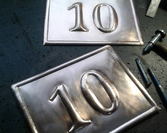 Copper House Number Sign Two digit pair