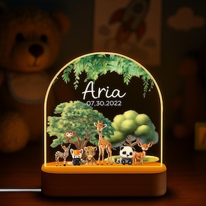 Personalized Name Night Light Custom Acrylic Baby Lamp LED Nursery Decor Baby Shower Gift for Newborn Girl Boy Kids Room Bedside Nightlight