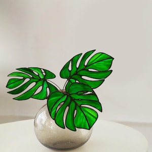 Monstera Metal Leaf Decor Set of 3 for Table or Shelf Modern Boho Home Plant Decoration Indoor Garden Art Gift for Her Spring Room Accent