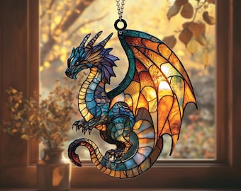 Dragon Suncatcher Handmade Mystical Window Decor Unique Gift for Fantasy and Mythology Lovers Perfect for Home or Meditation Spaces