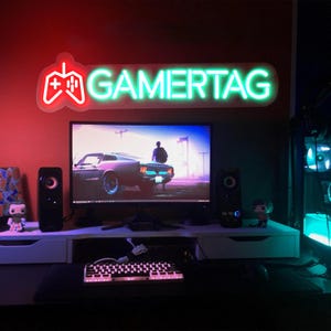 Personalized Gamer Tag Acrylic Block: Game Room Decor, Streaming Gift