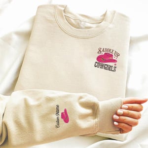 Embroidered Saddle up Cow girl Sweatshirt Western Crewneck Cowboy Sweatshirt Cowgirl Hoodie Rodeo Embroidered Western Sweatshirt Her gifts