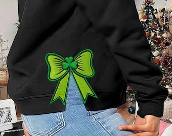 Lucky Shamrock Embroidery Design: Retro St. Patrick&#39;s Day (Digital Download)