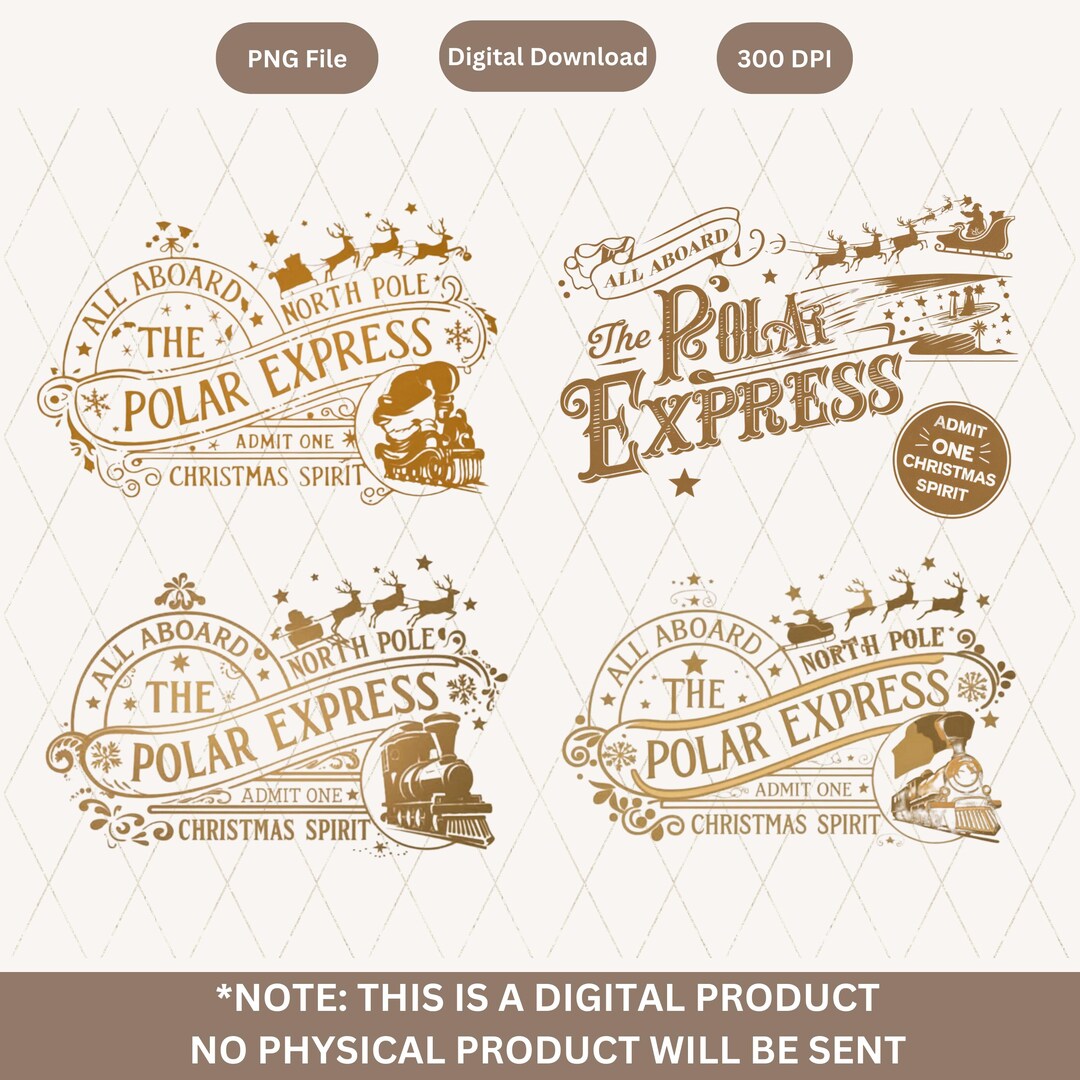 Polar Express PNG Digital Download, Funny Christmas PNG Clip Art, North ...