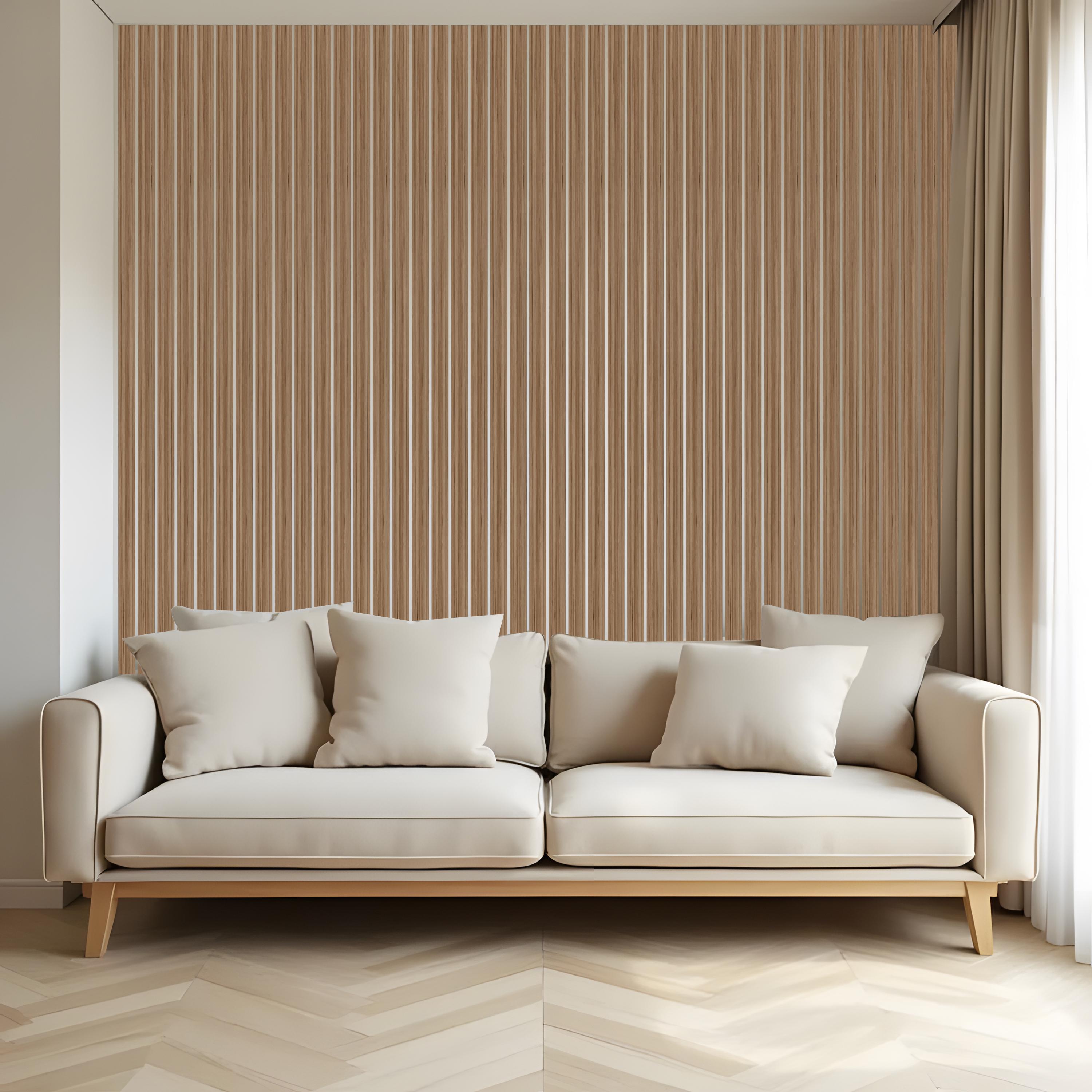 Modern Wood Slat Wall Panels: Wide/Narrow Plywood Cladding