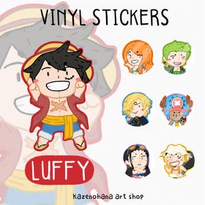 One Piece Fan Art Vinyl Stickers