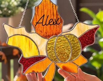 Attrape-soleil Feuille D'érable D'automne En Acrylique 20x20 Cm - Décoration Saisonnière Pour Fenêtre, Maison, Thanksgiving