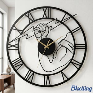 Personalized Electrical Engineer Wall Clock, Custom Metal STEM Professional Gift, Engineer Art