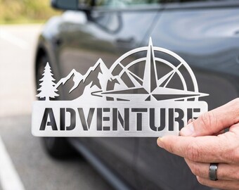 Custom Adventure Trail-auto-embleem Gepersonaliseerde roestvrijstalen badge voor offroad-truckcadeau