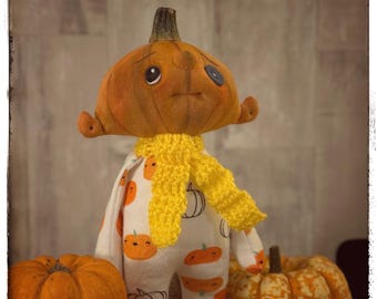 Marnie the pumpkin Elf  Halloween doll
