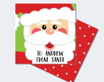 Printable Santa Gift Tag / From Santa Christmas Tag / Instant Download Santa Gift Tag / Christmas Gift Tag / Personalized Santa Tag