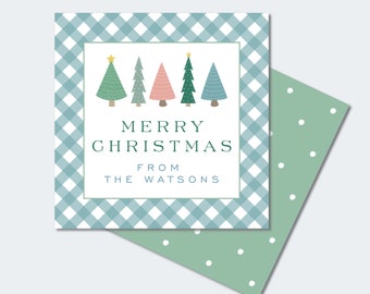 Editable Christmas Tag / Cute Christmas Tree Gift Tag / Wreath Christmas Tag / Personalized Christmas Tag / Pink Christmas Tree Tag