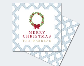Editable Christmas Tag / Christmas Wreath Gift Tag / Christmas Tag / Personalized Christmas Tag / Wreath Christmas Tag