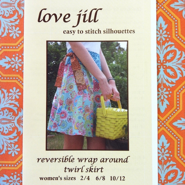 lovejill reversible wrap skirt sewing pattern for women