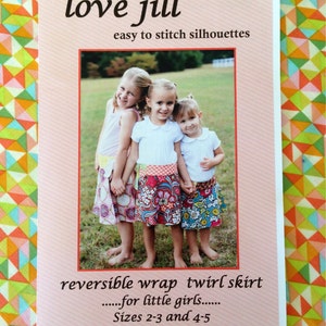 lovejill reversible wrap skirt sewing pattern for little girls sizes 2 5 image 1