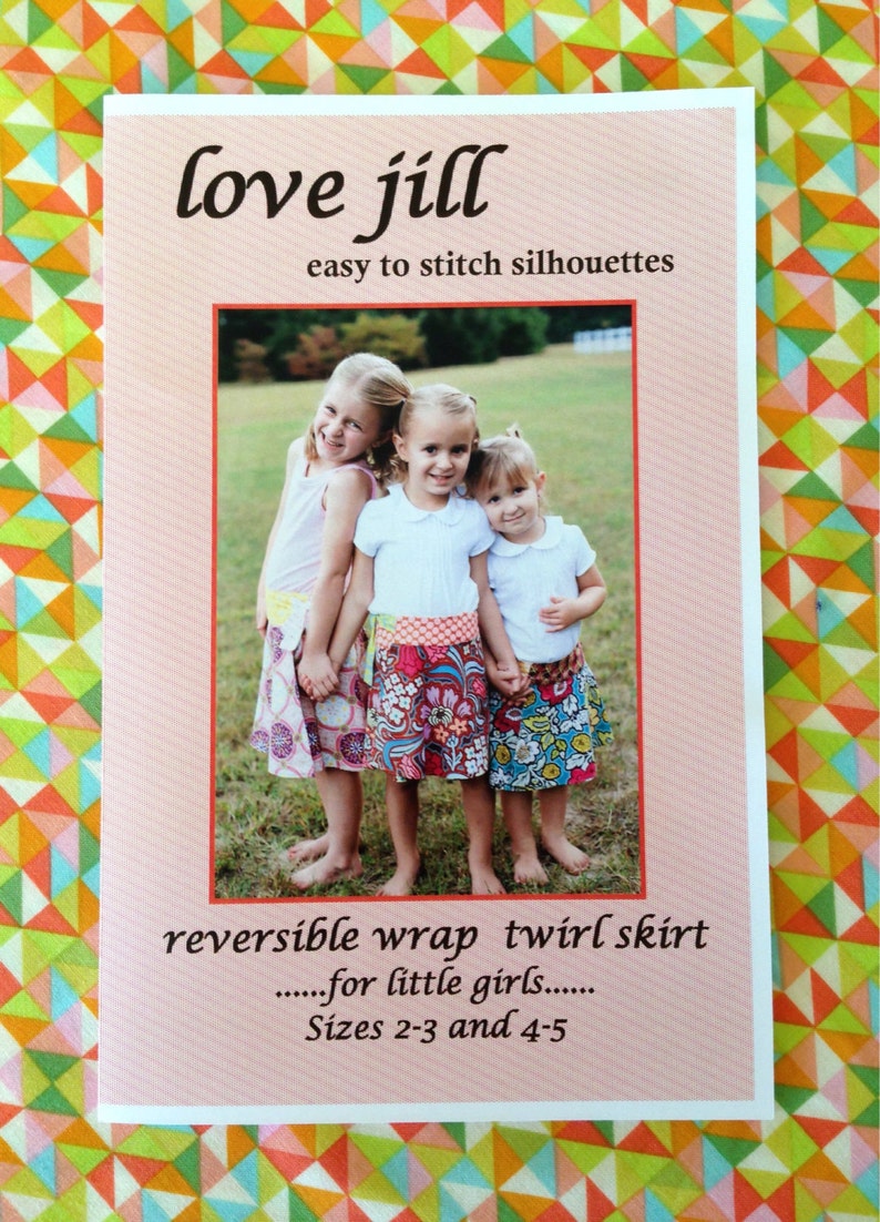 lovejill reversible wrap skirt sewing pattern for little girls sizes 2 5 image 1