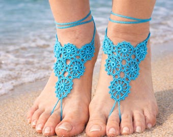 Crochet Barefoot Sandals PDF-Wedding Sandals