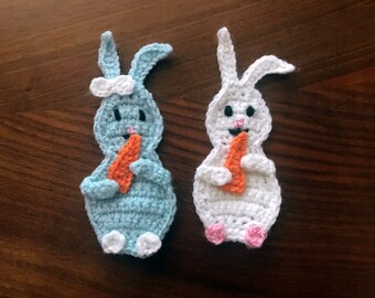 Crochet Easter Bunny Applique Pattern (PDF)
