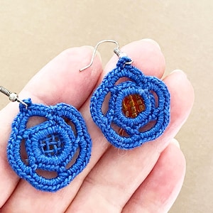 Crochet Flower Earrings Pattern: 30-Minute DIY (PDF Pattern)