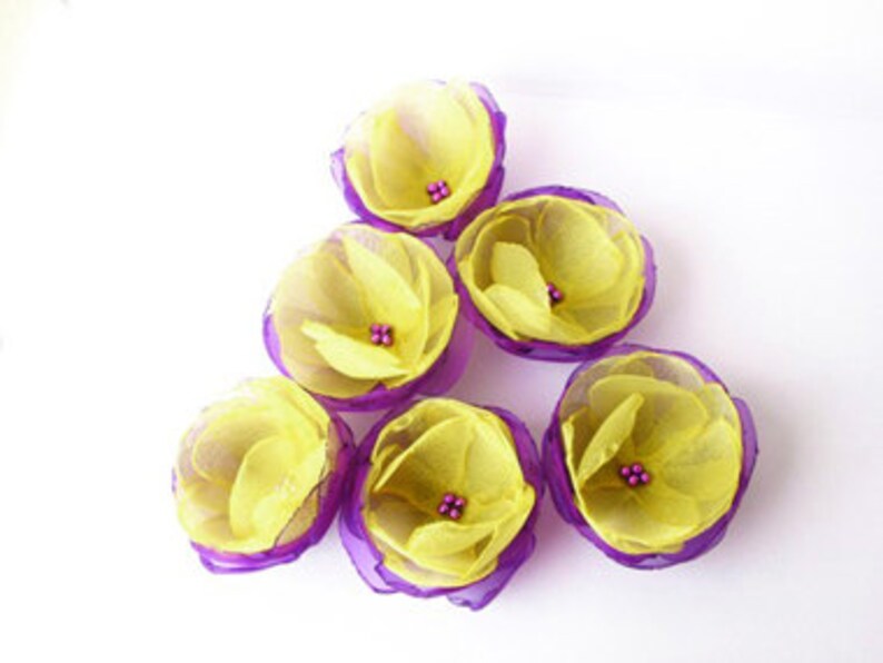 PDF Tutorial Organza Fabric Flower Make your own flowers Etsy