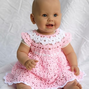 Crochet Baby Dress Pattern, Crochet Pattern, Baby Clothing, Baby Girl Dress pattern,  Babies  Kids 9 mo to 12 mo, Crochet Pattern