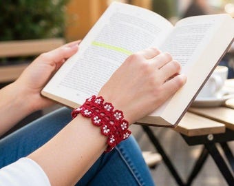 Beaded Crochet Bracelet Pattern: DIY Jewelry Cuff (PDF Pattern)