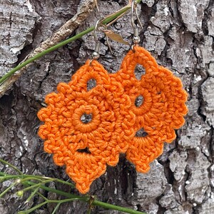 Padrão de brincos de crochê: tutorial fácil de joias laranja (padrão em PDF)