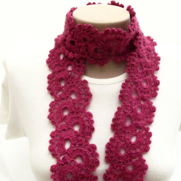 Crochet Pattern, Crochet Scarf Pattern, Wrap Scarf, Crochet Lacy Scarf, Crochet Scarf Tutorial, Flower Scarf