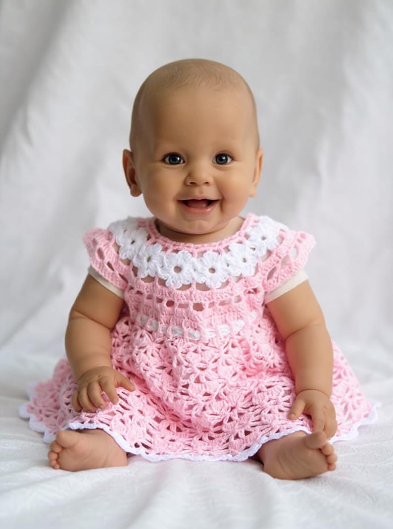 Crochet Baby Dress Pattern: 9-12 Months (PDF Pattern Downloadable File) image 3