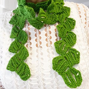 Crochet Pattern, Wrap Scarf Pattern, Crocheted Pattern, Lacy Scarf, ZigZag Crochet Scarf, Lariat Necklace image 4