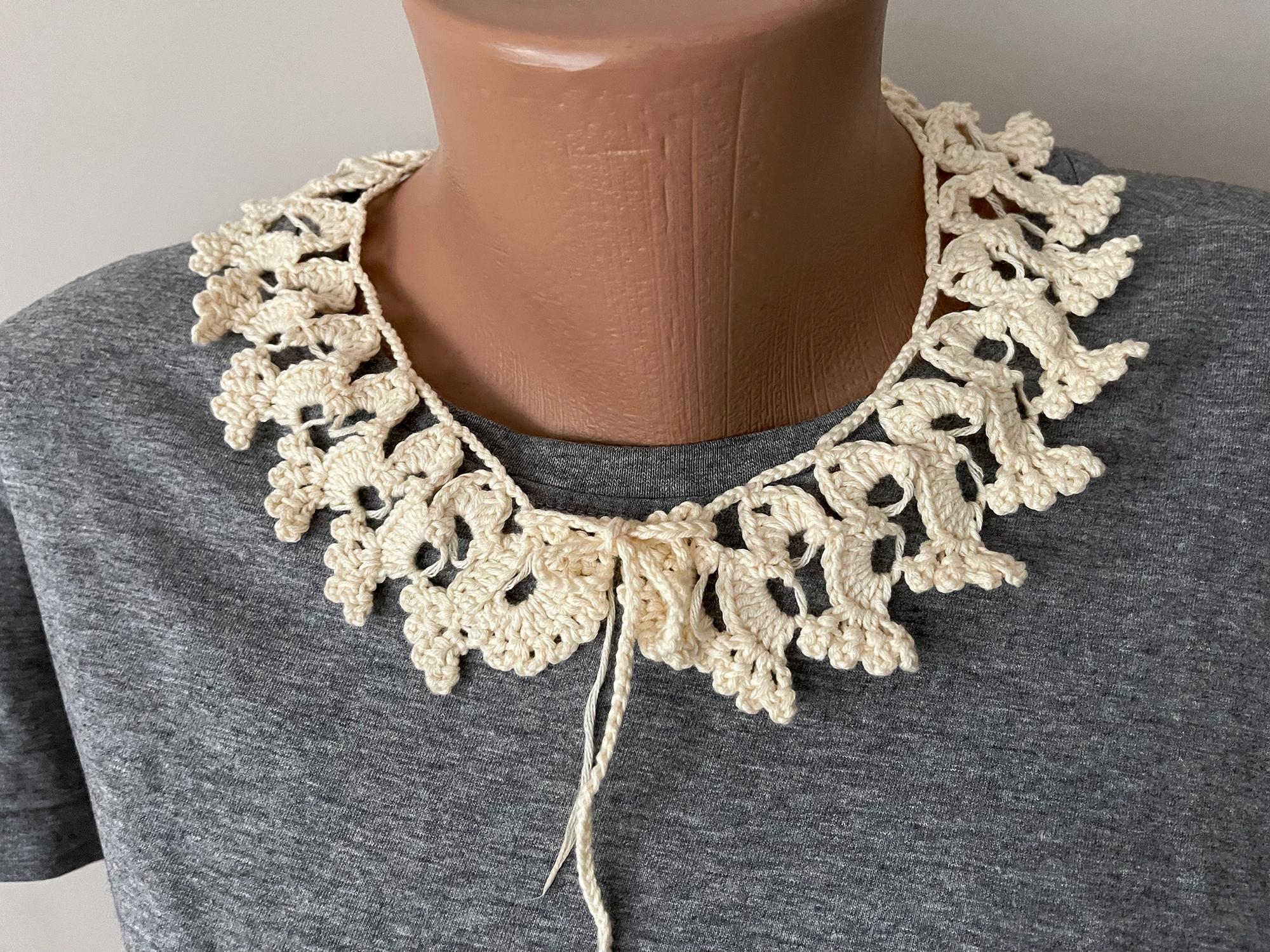 Collarette Pattern Crochet Collarette Pattern: Lovers Knot Collar (PDF Pattern) - Etsy