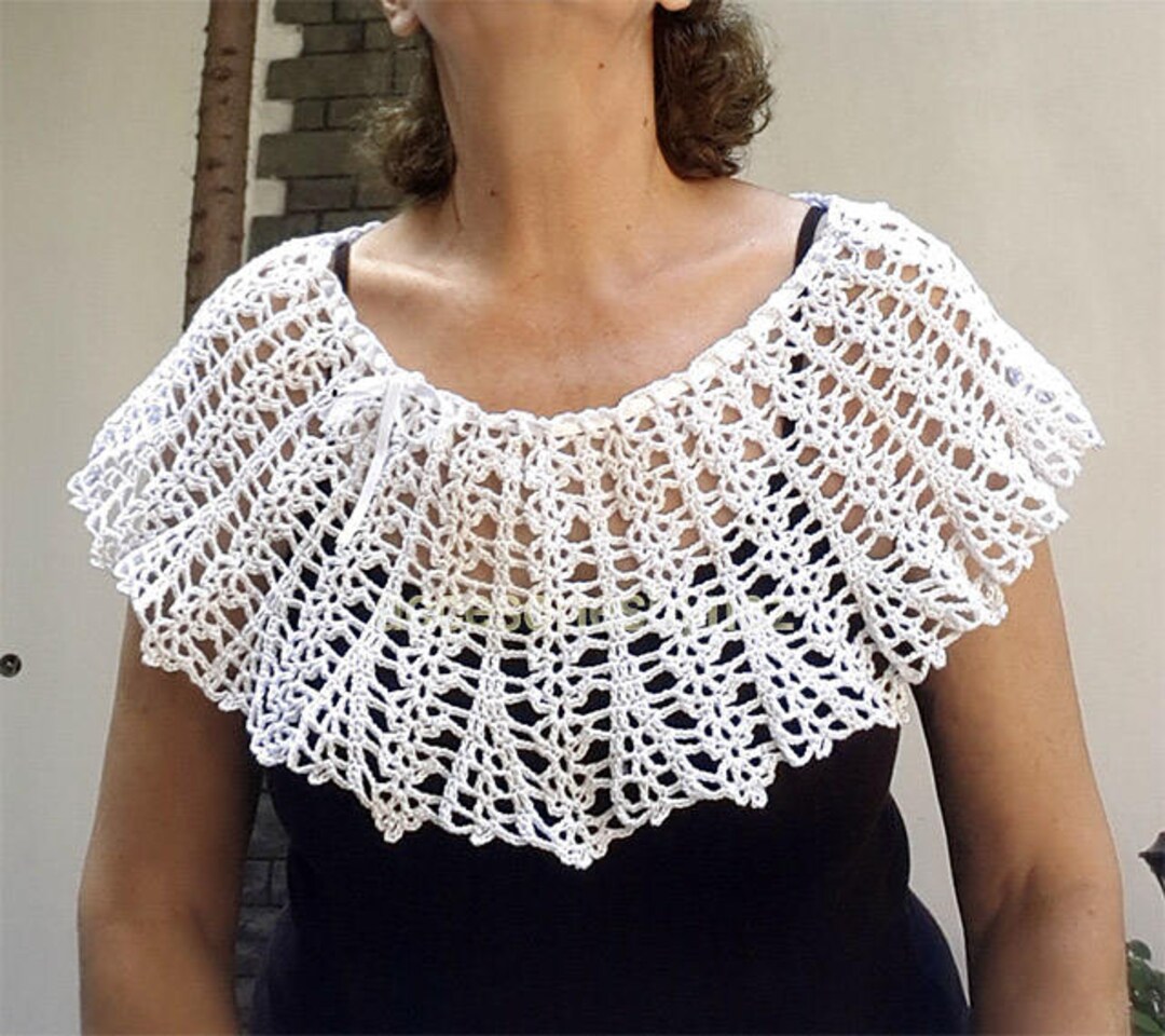 Crochet Shoulder Cape – Short in Front, Long in Back